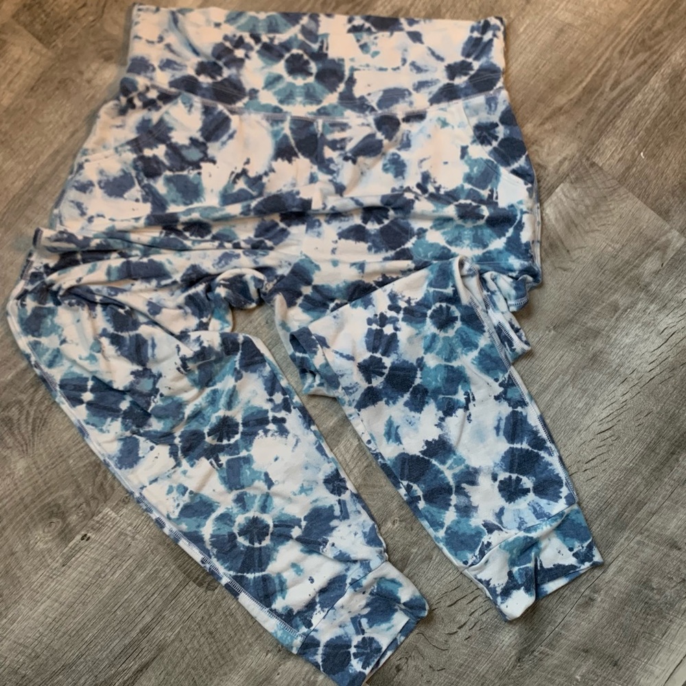 Girls French Terry Fold-Over-Waist Joggers